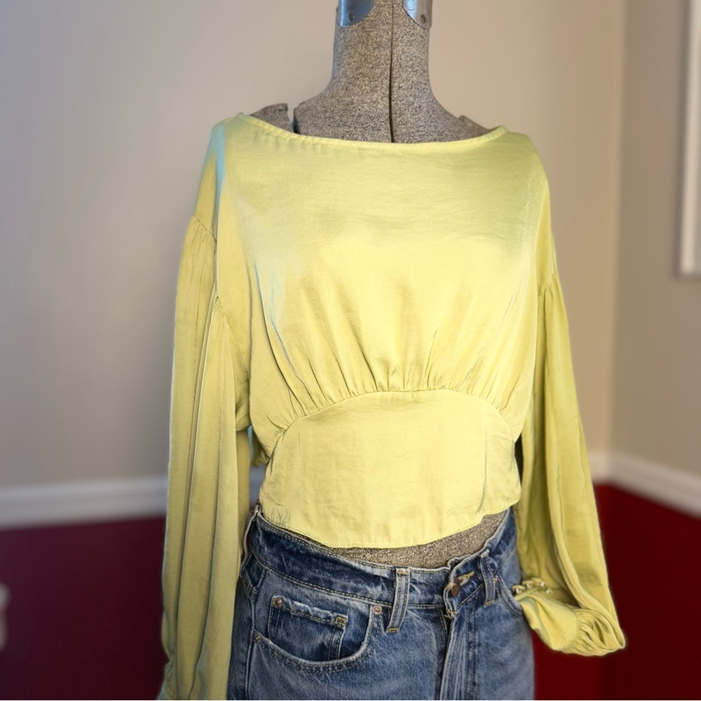Free People Yellow Blouse